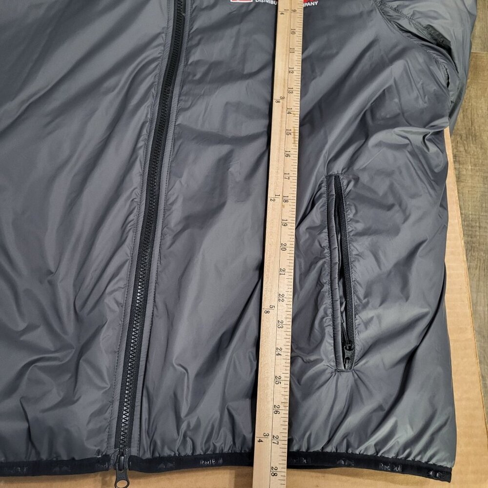 Red Bull Distribution Mens Bomber Puffy Windbreaker Jacket Gray XL Lightweight - Picture 8 of 10
